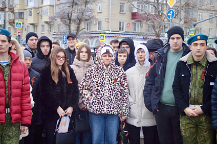 В НТИ СКФУ почтили память героев: студенты приняли участие в мероприятии к 81-й годовщине освобождения Невинномысска